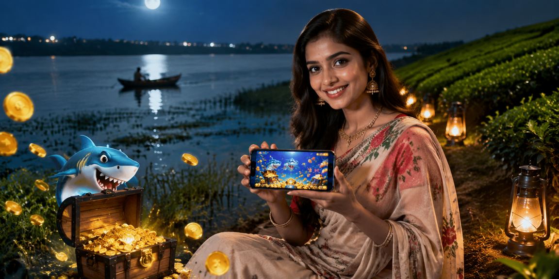 ময়মনসিংহের চা বাগানে ফিশিং গেম উপভোগকারী ব্যবহারকারী