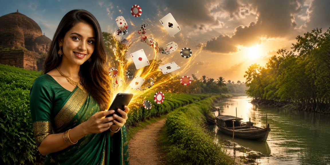সুন্দরবনের চা বাগানে পোকার গেম উপভোগের পরিবেশ